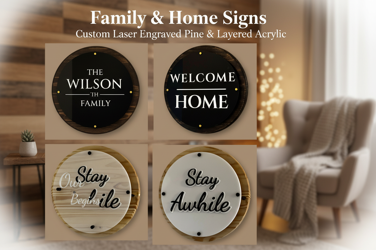 Custom Family & Home Signs | Personalized Wood & Acrylic Wall Decor ...