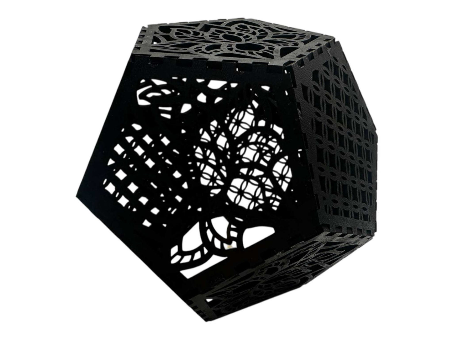 Dodecahedron Tealight Lantern – DIY or Pre-Assembled | Laser-Cut Wooden Shadow Lamp Ctrl-Alt-Engrave