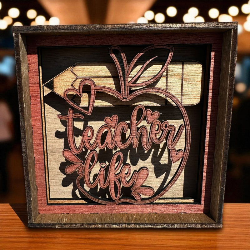 Shadow Box - Teacher life (4x4)
