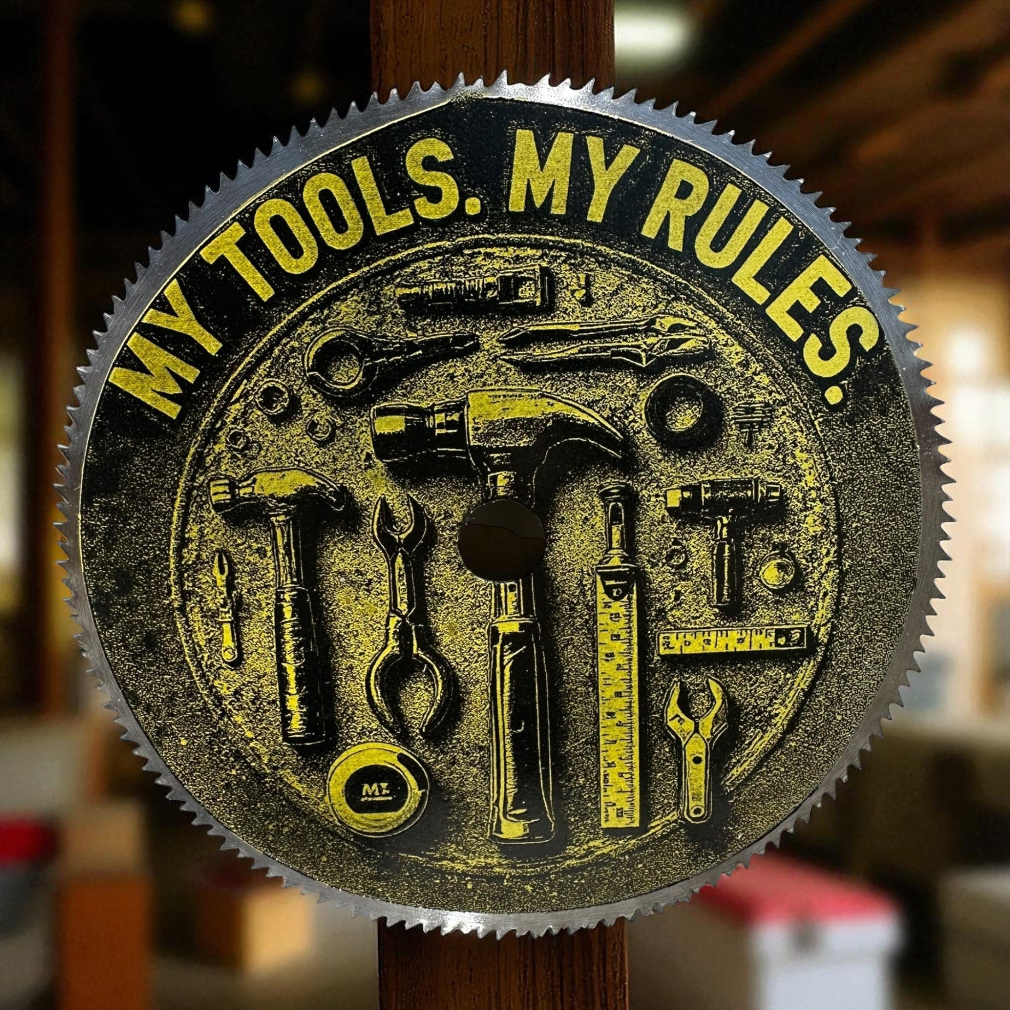 Saw Blade Art — My tools. My rules. (6.5") Ctrl‑Alt‑Engrave