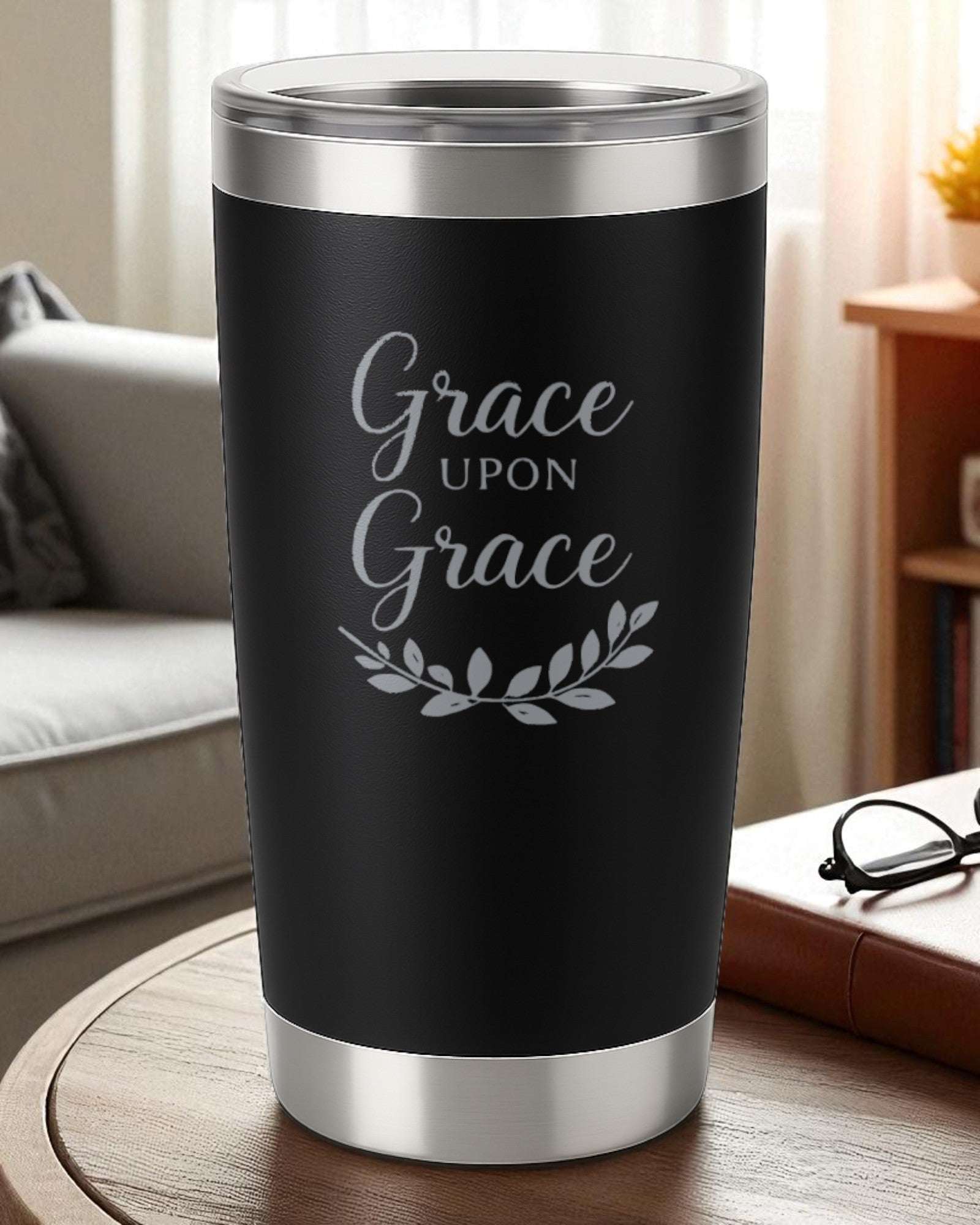 “Grace Upon Grace” – Minimalist Faith Tumbler Ctrl-Alt-Engrave