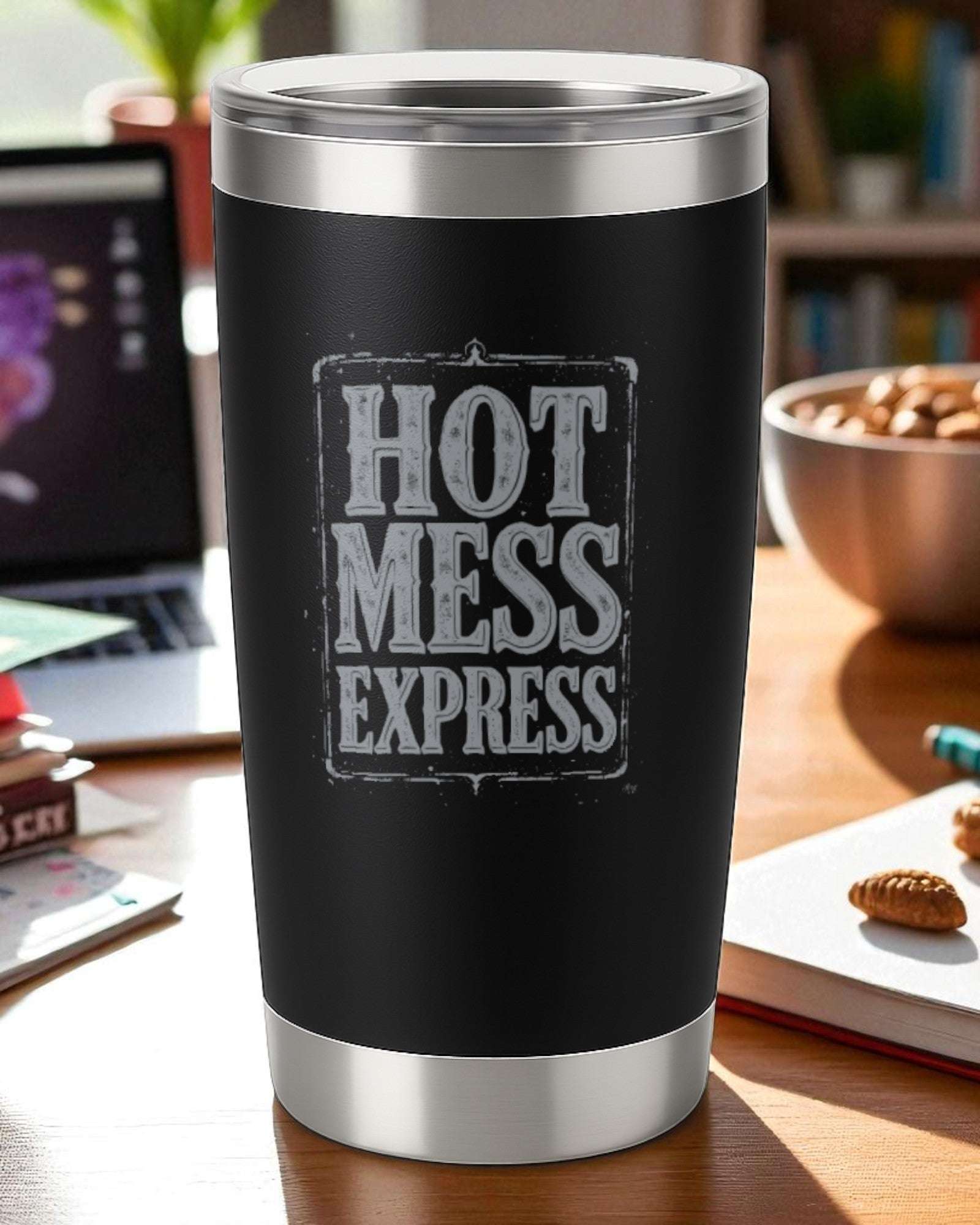 Hot Mess Express – Funny Sarcasm Tumbler Ctrl-Alt-Engrave
