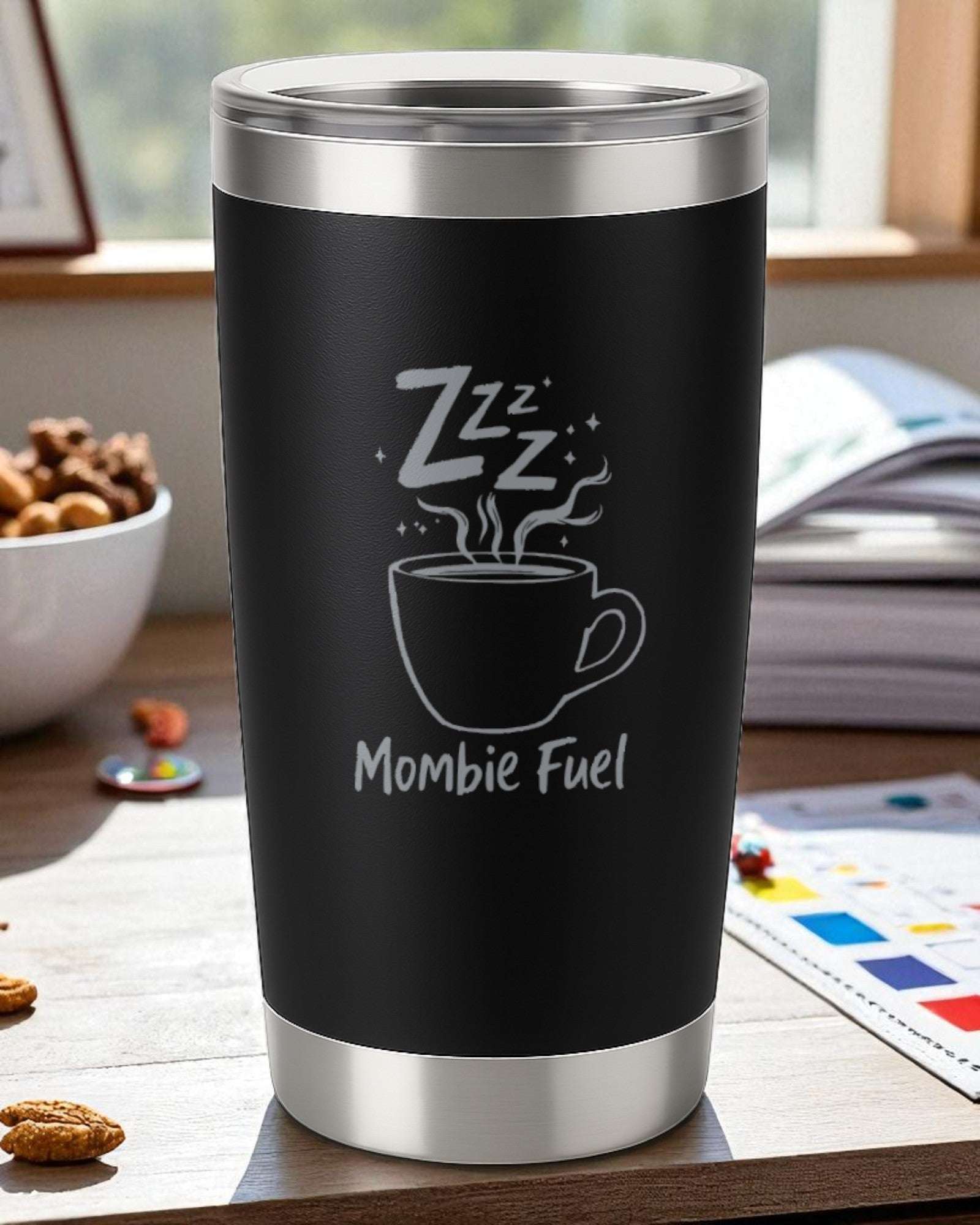 Mombie Fuel – Mom Life Engraved Tumbler Ctrl-Alt-Engrave