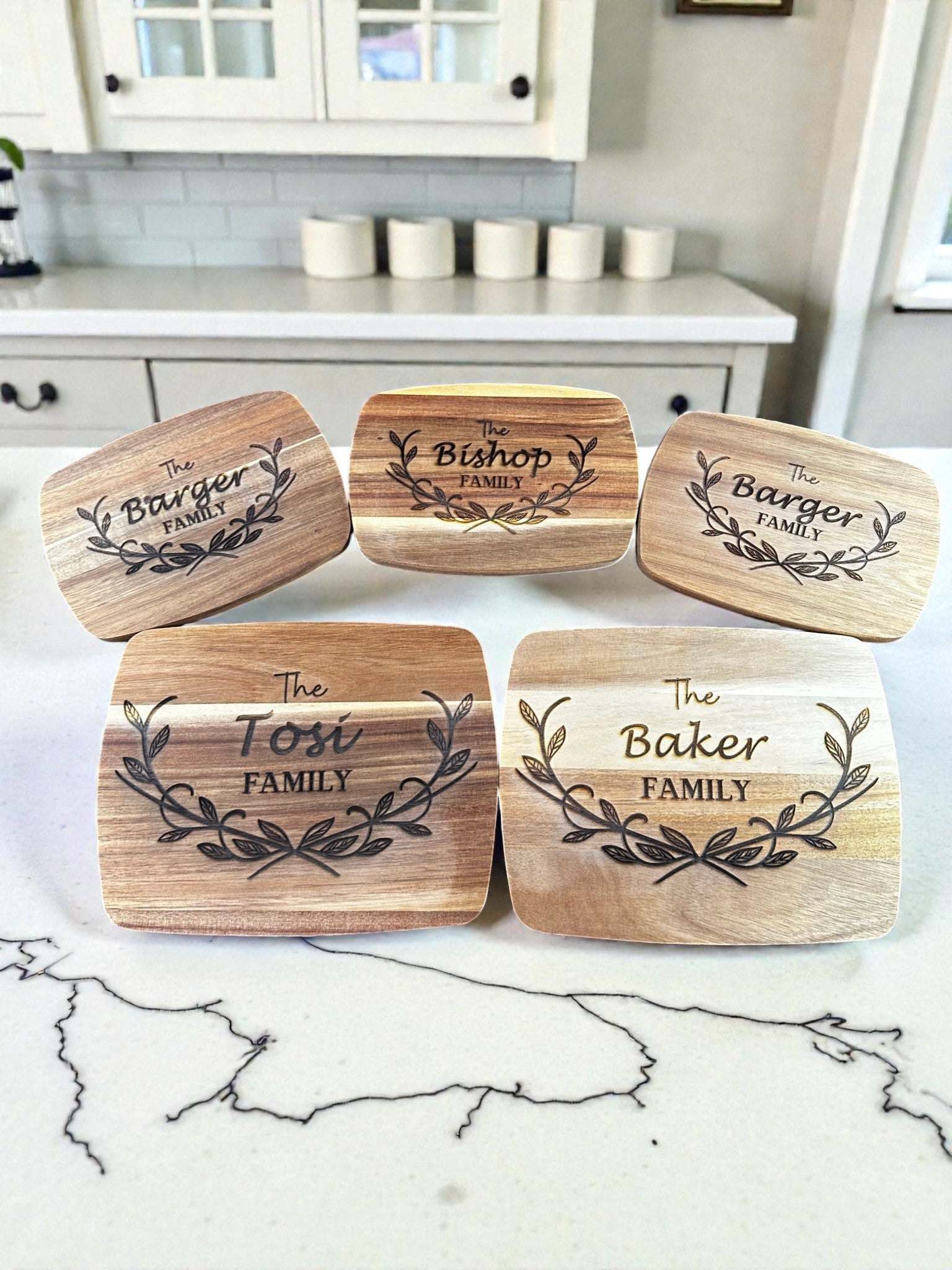 Personalized Family Last Name Cutting Board – Laser Engraved Acacia Wood | Ctrl‑Alt‑Engrave Ctrl-Alt-Engrave