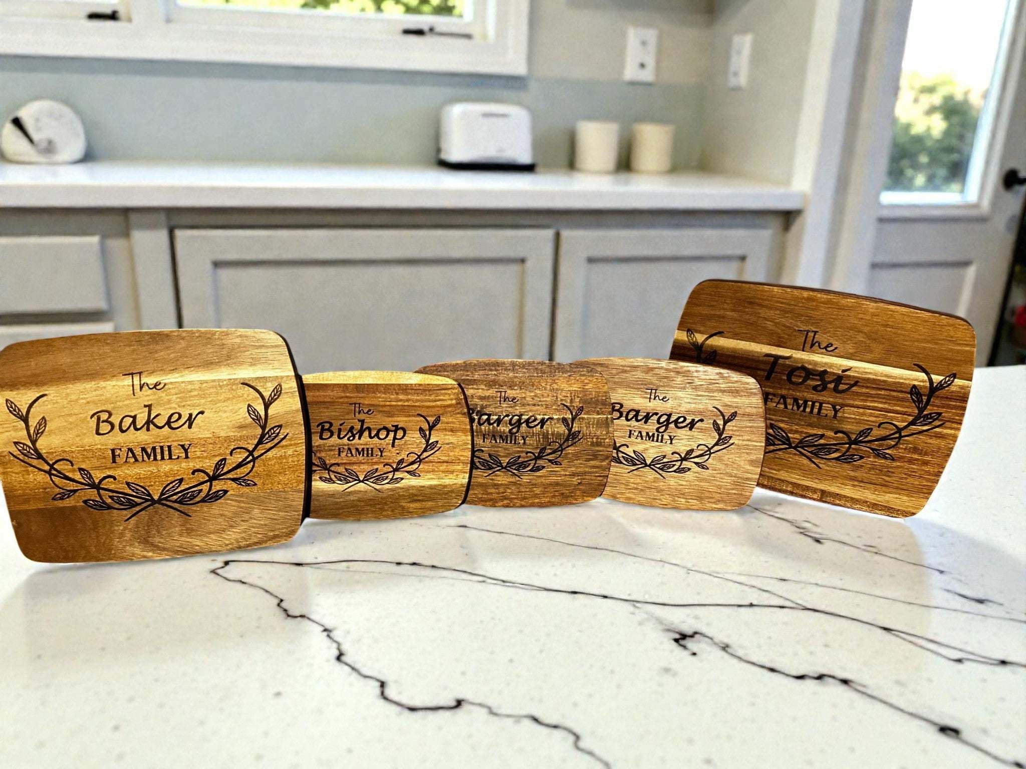 Personalized Family Last Name Cutting Board – Laser Engraved Acacia Wood | Ctrl‑Alt‑Engrave Ctrl-Alt-Engrave