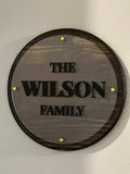 18" Custom Family Name Sign - Pine & Layered Acrylic Ctrl-Alt-Engrave