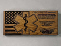 EMS Prayer Sign - 11"x24" Handcrafted Wood Sign Ctrl-Alt-Engrave