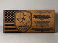 Officer Prayer Sign - 11"x24" Handcrafted Wood Sign Ctrl-Alt-Engrave