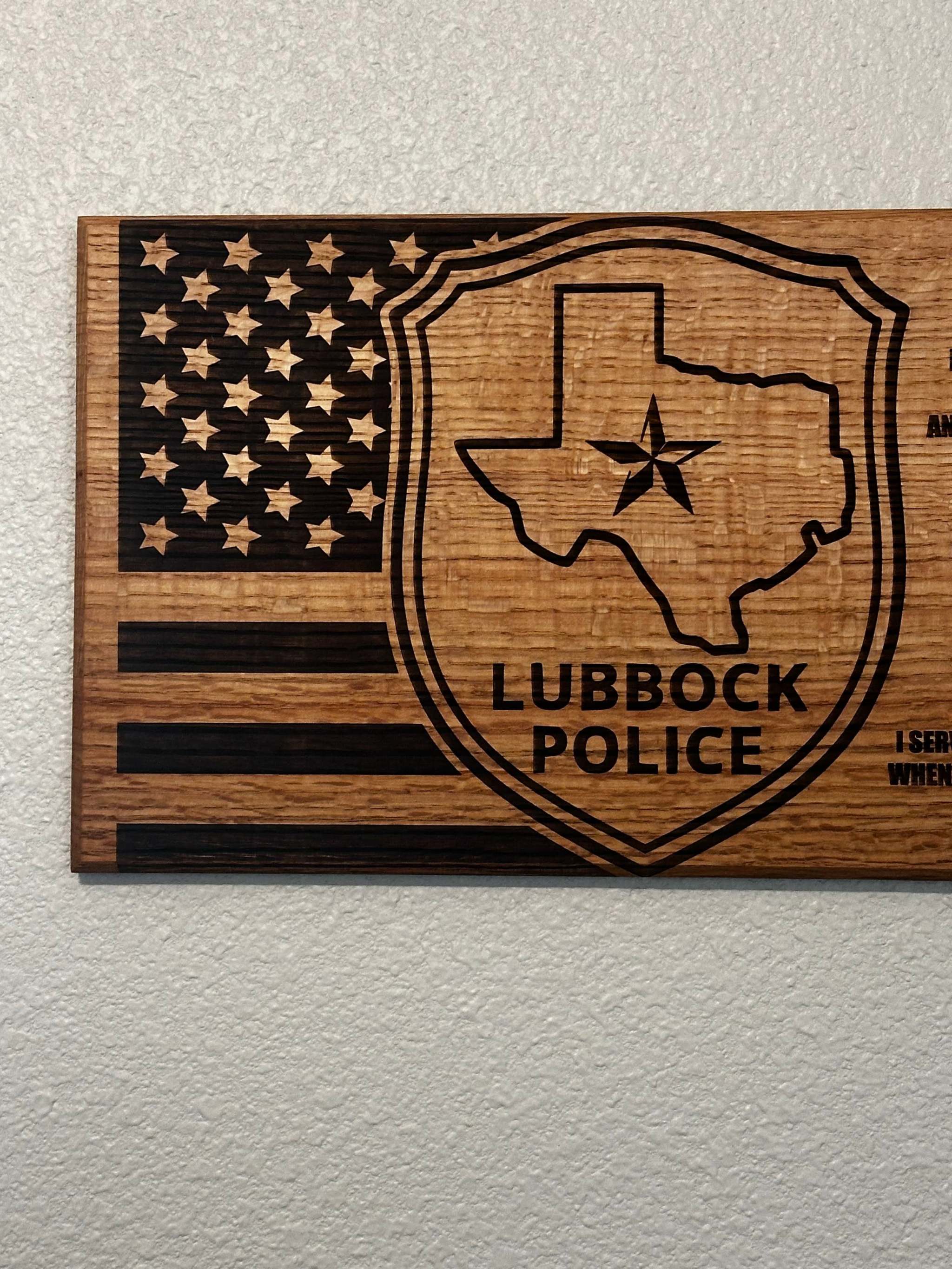 Officer Prayer Sign - 11"x24" Handcrafted Wood Sign Ctrl-Alt-Engrave