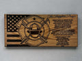 Firefighter Prayer Sign - 11"x24" Handcrafted Wood Sign Ctrl-Alt-Engrave