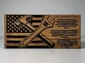 Tradesman Prayer Sign - 11"x24" Handcrafted Wood Sign Ctrl-Alt-Engrave
