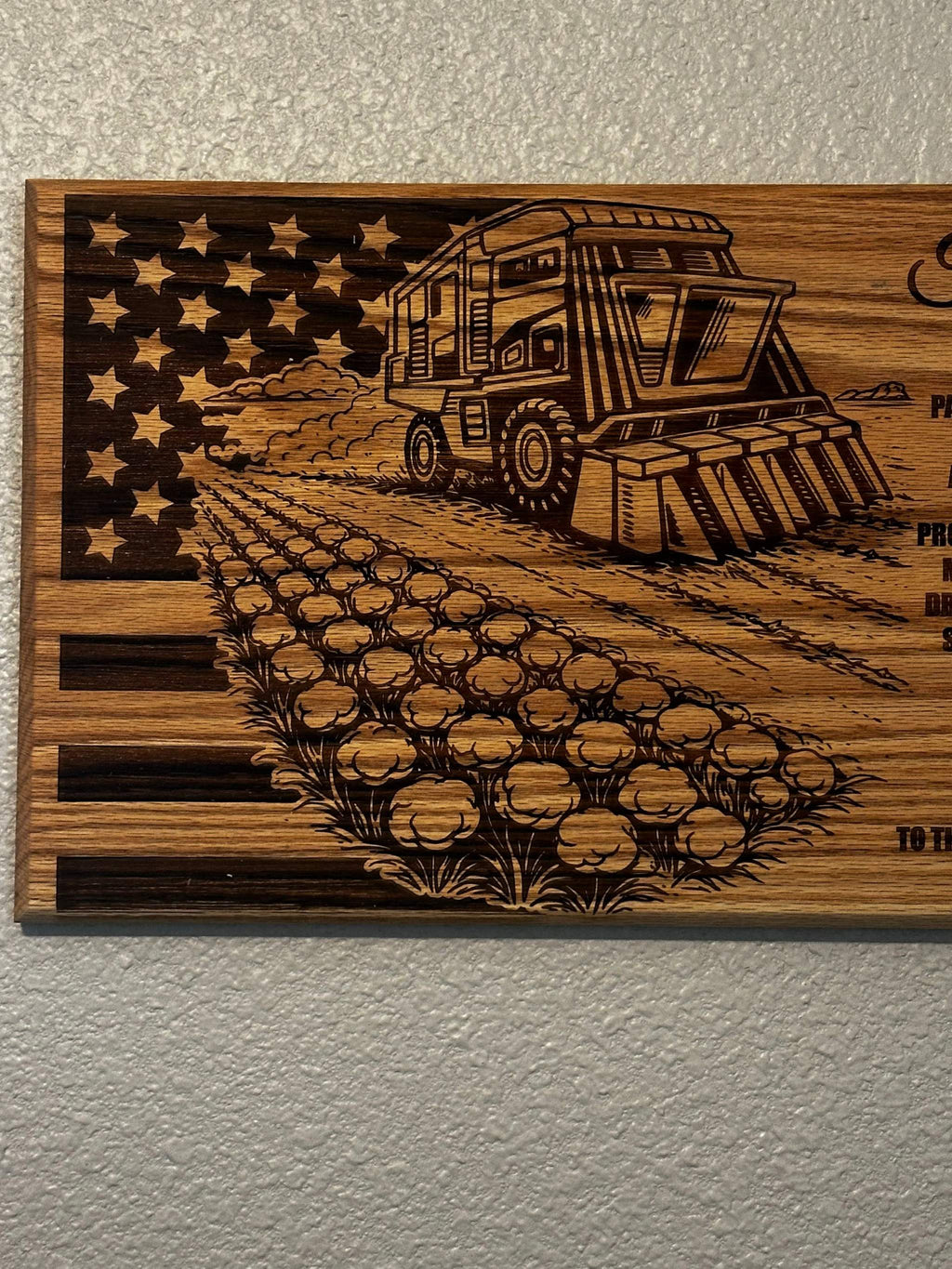 Farmer Prayer Sign - 11"x24" Handcrafted Wood Sign Ctrl-Alt-Engrave