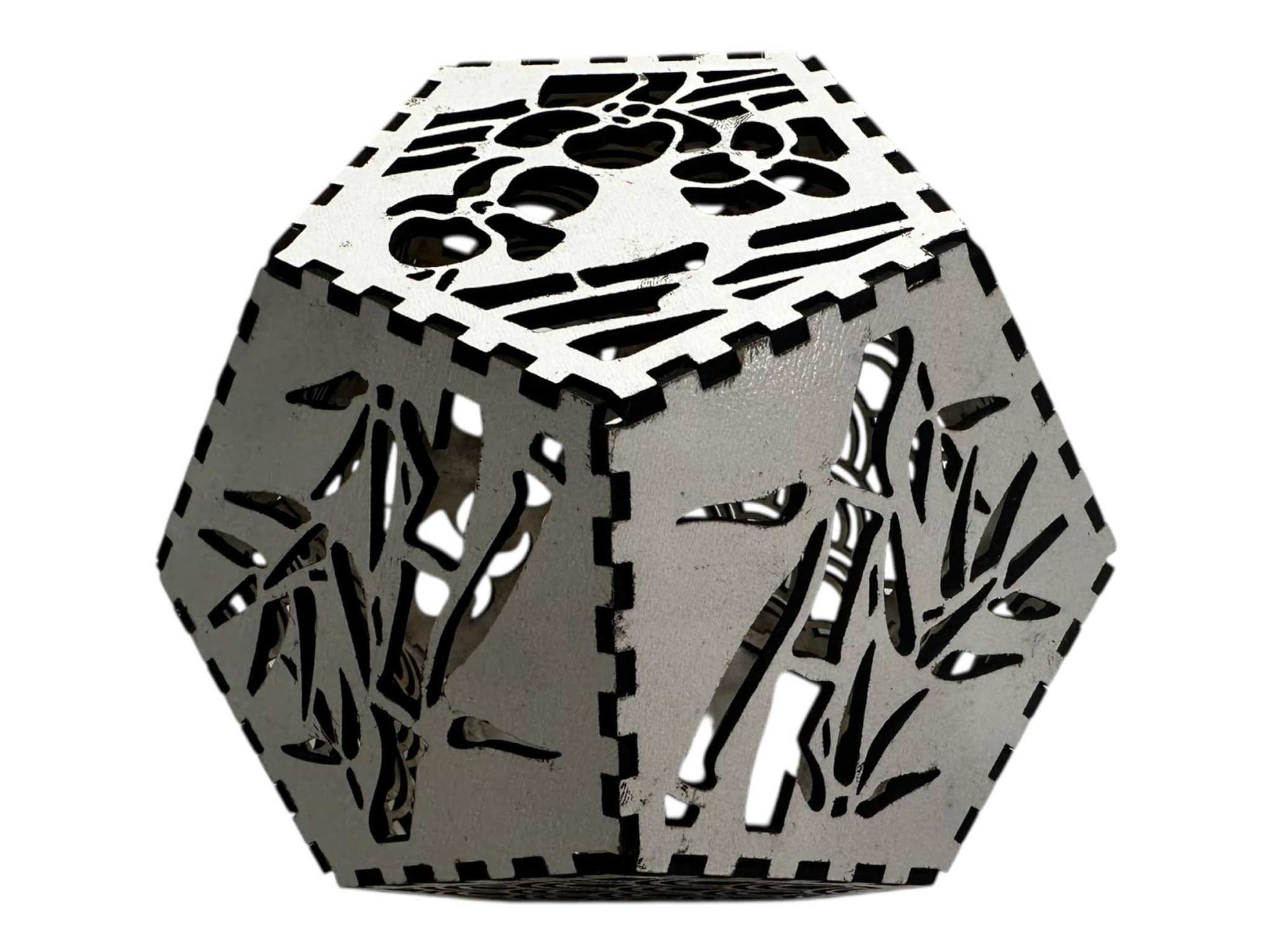 Dodecahedron Tealight Lantern – DIY or Pre-Assembled | Laser-Cut Wooden Shadow Lamp Ctrl-Alt-Engrave