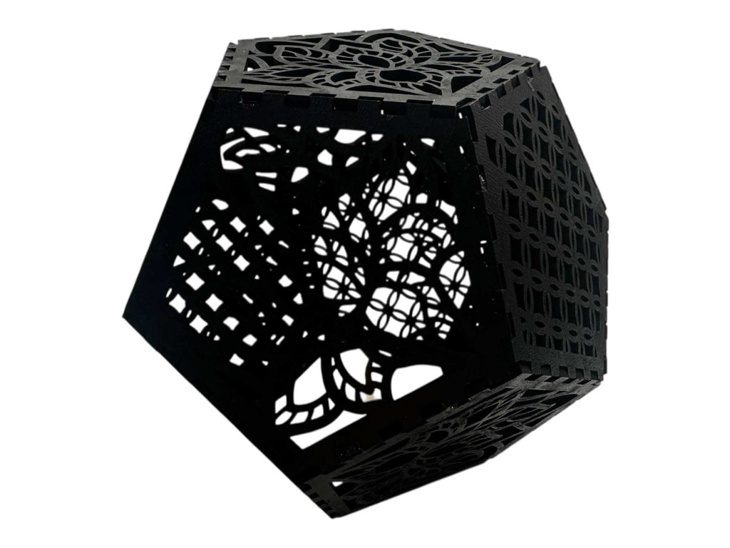 Dodecahedron Tealight Lantern – DIY or Pre-Assembled | Laser-Cut Wooden Shadow Lamp Ctrl-Alt-Engrave