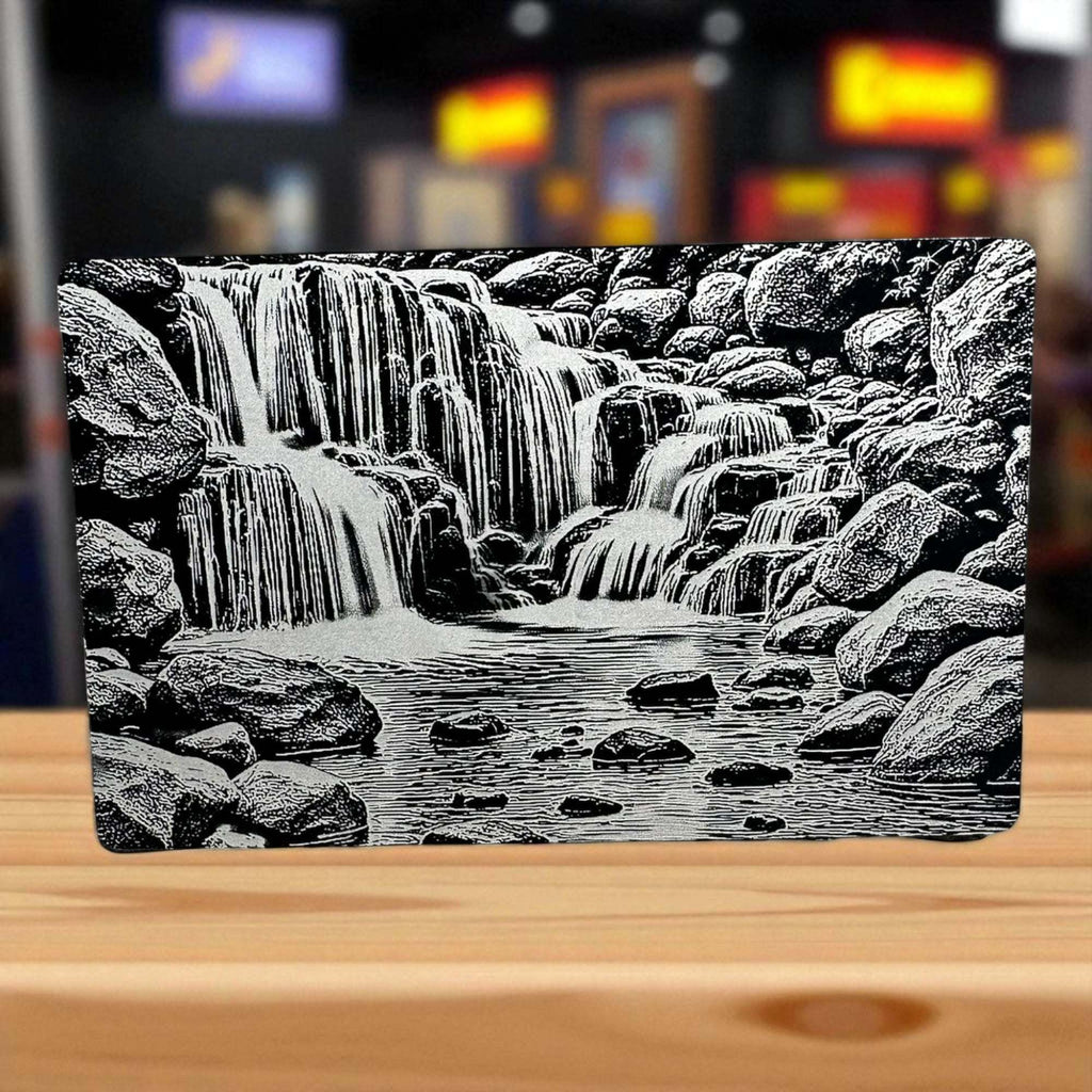 Aluminum Business Card Art — “He has made everything beautiful in its time” Ctrl‑Alt‑Engrave