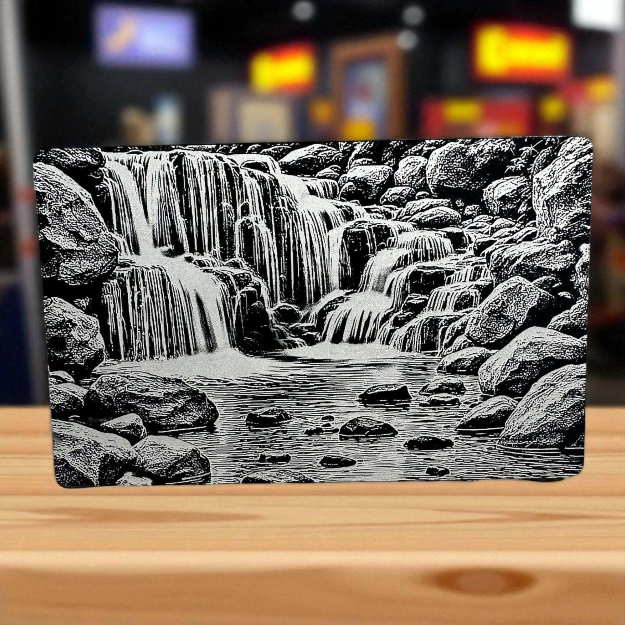 Aluminum Business Card Art — “He has made everything beautiful in its time” Ctrl‑Alt‑Engrave