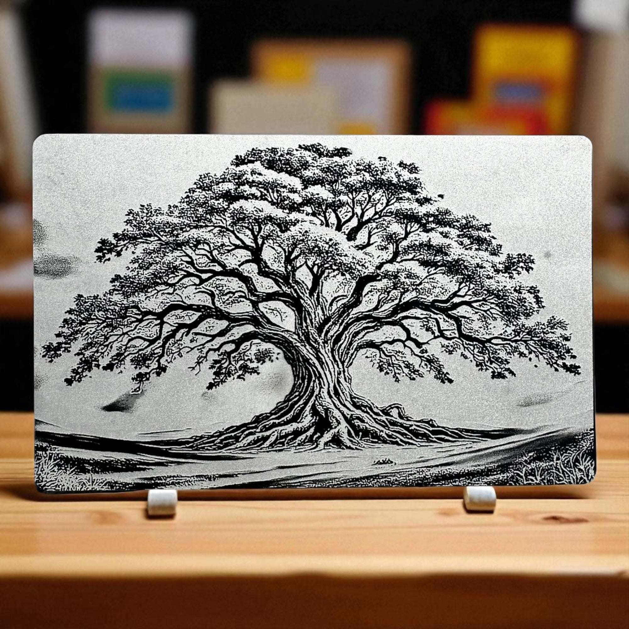 Aluminum Business Card Art — “Be still and know that I am God” Ctrl‑Alt‑Engrave