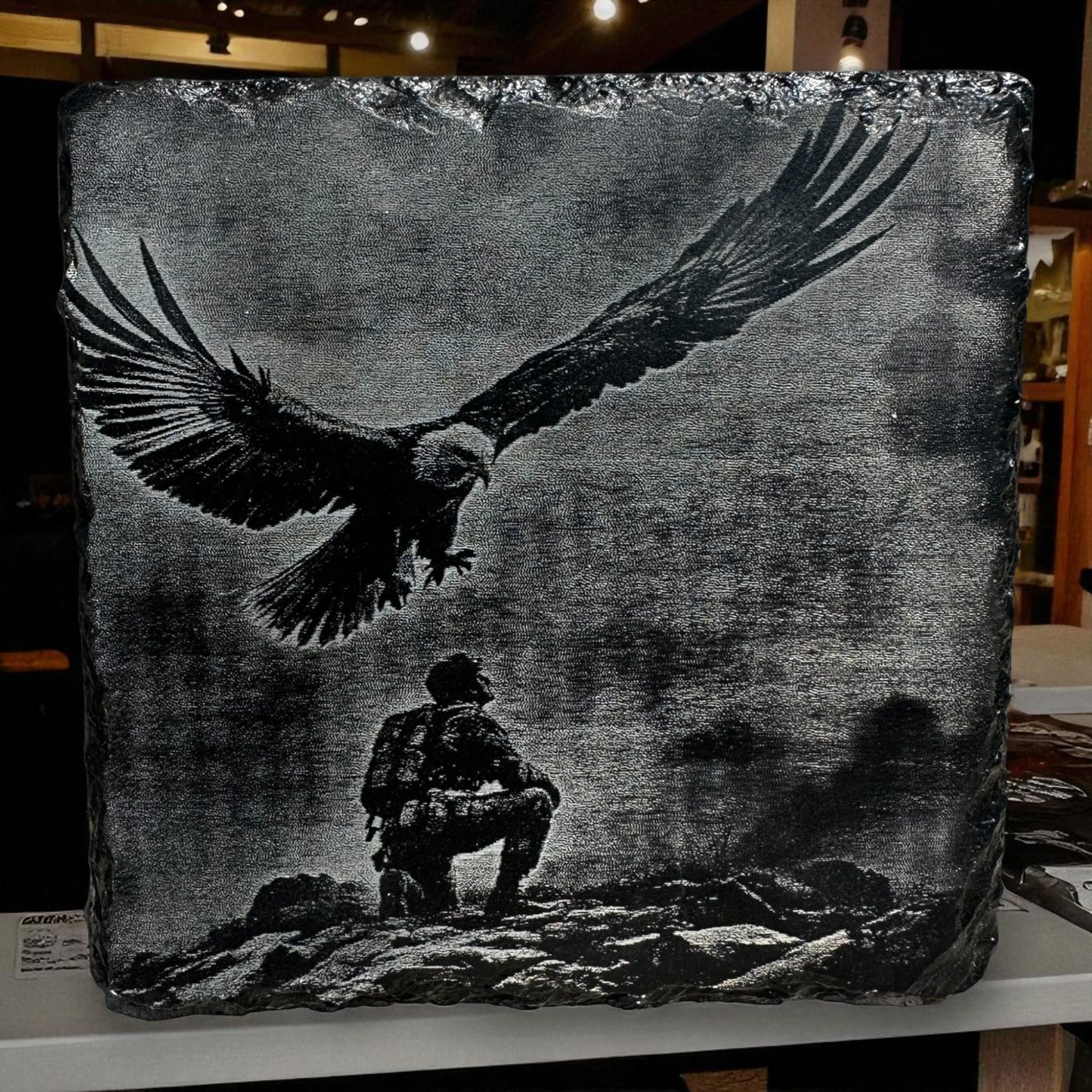 Slate Coaster — Patriotic #9 Ctrl‑Alt‑Engrave