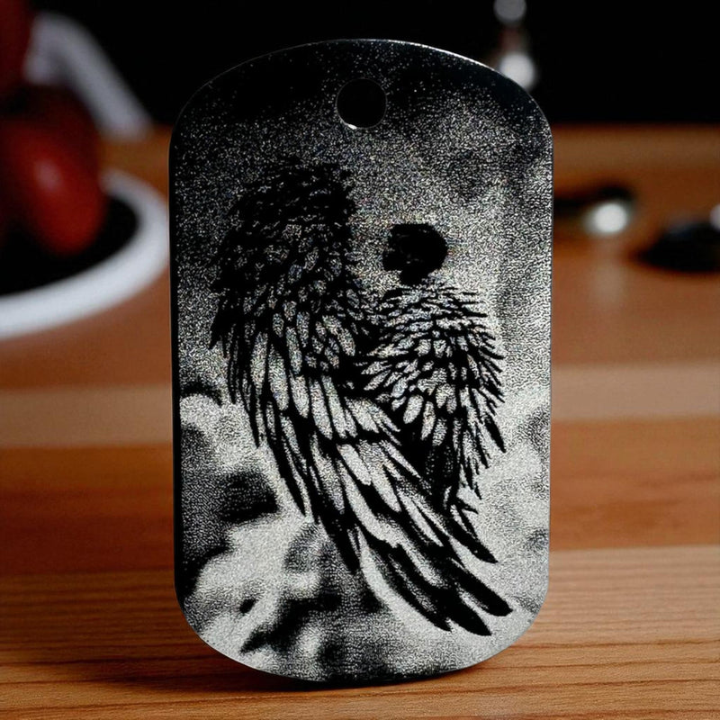 Dog Tag - He will cover you with his feathers