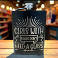 Flask — Girls with class don't need a glass Ctrl‑Alt‑Engrave