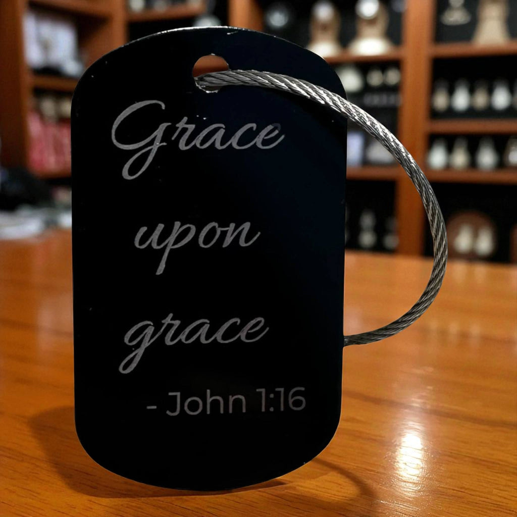 Dog Tag — Grace upon grace Ctrl‑Alt‑Engrave