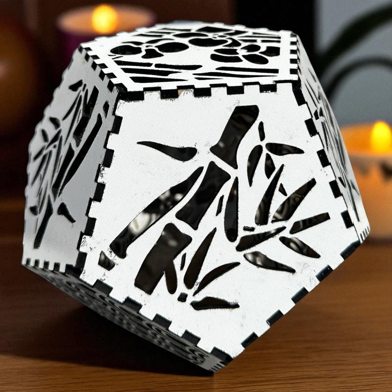 Wooden Dodecahedral Tealight - Design #2