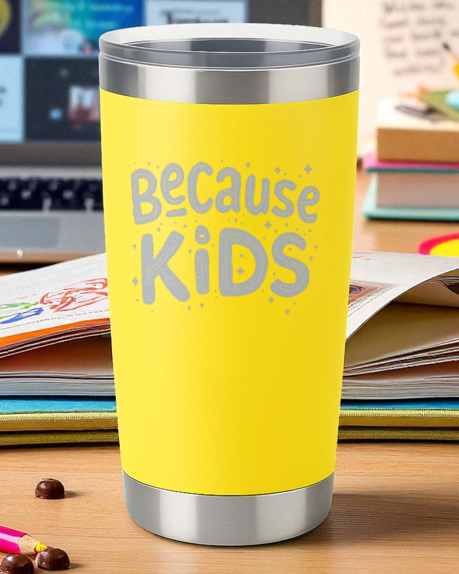 Because Kids – Funny Parenting Tumbler Ctrl-Alt-Engrave