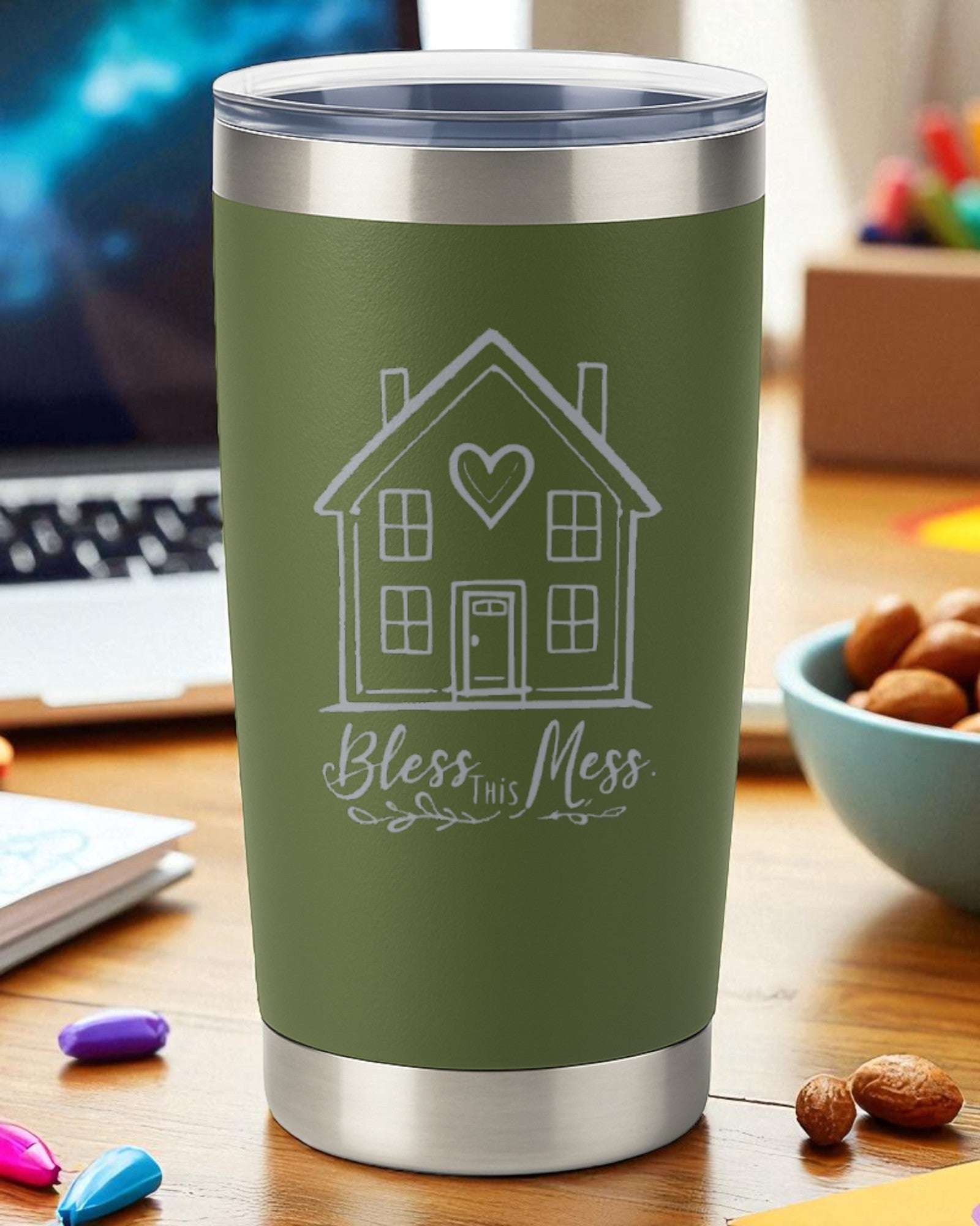 Bless This Mess – Home & Family Tumbler Ctrl-Alt-Engrave