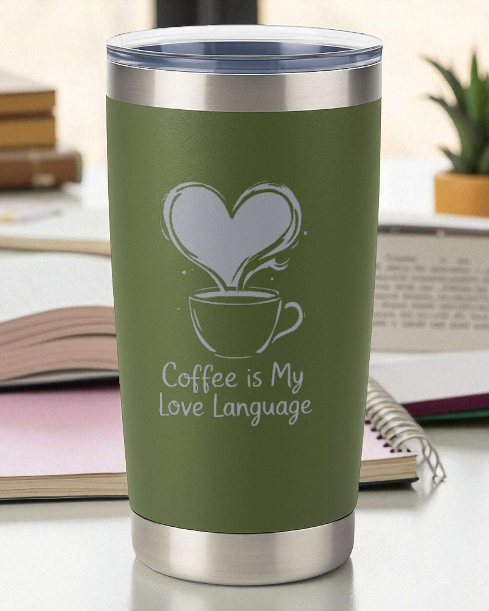 Coffee is My Love Language – Coffee Lover’s Tumbler Ctrl-Alt-Engrave