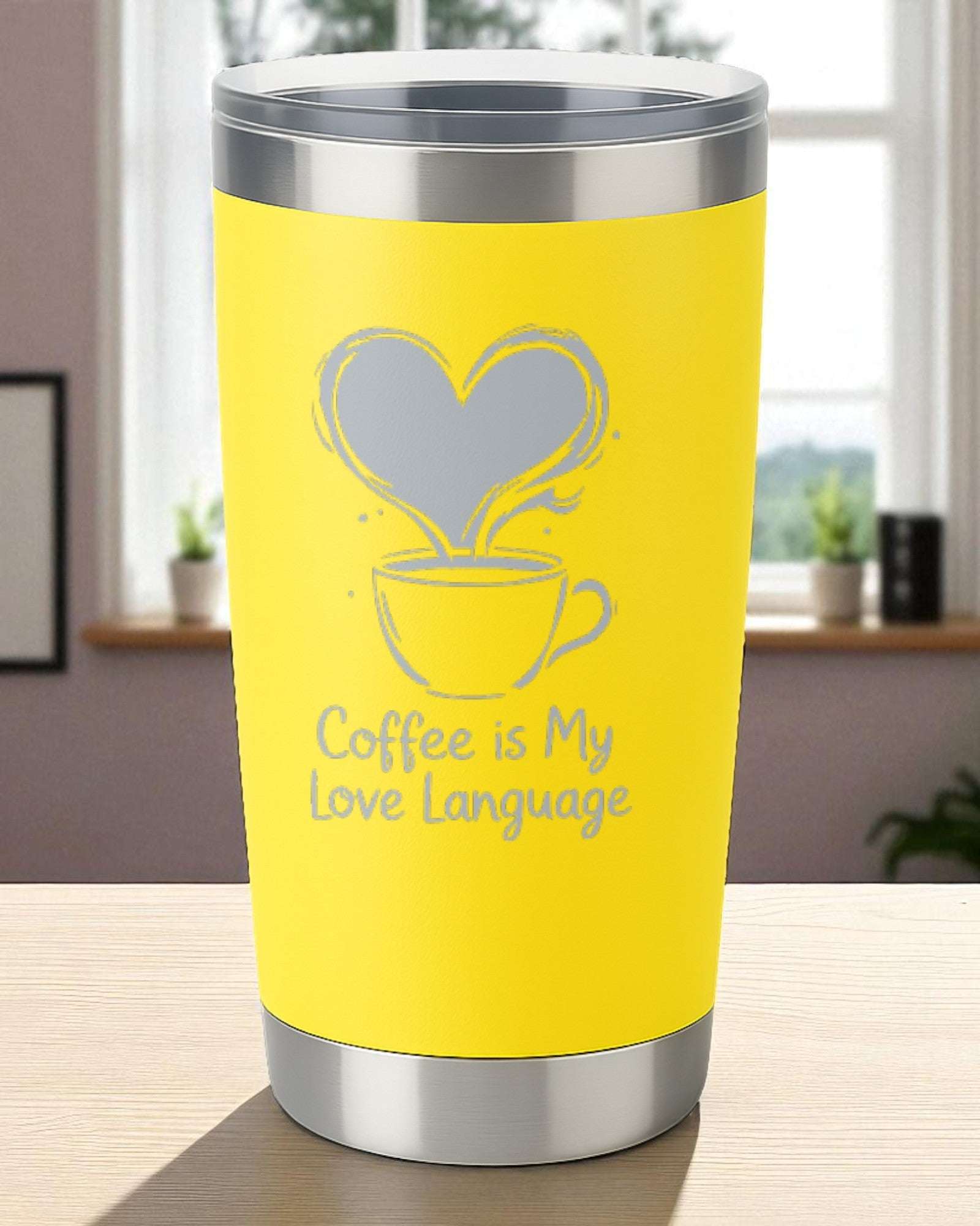 Coffee is My Love Language – Coffee Lover’s Tumbler Ctrl-Alt-Engrave