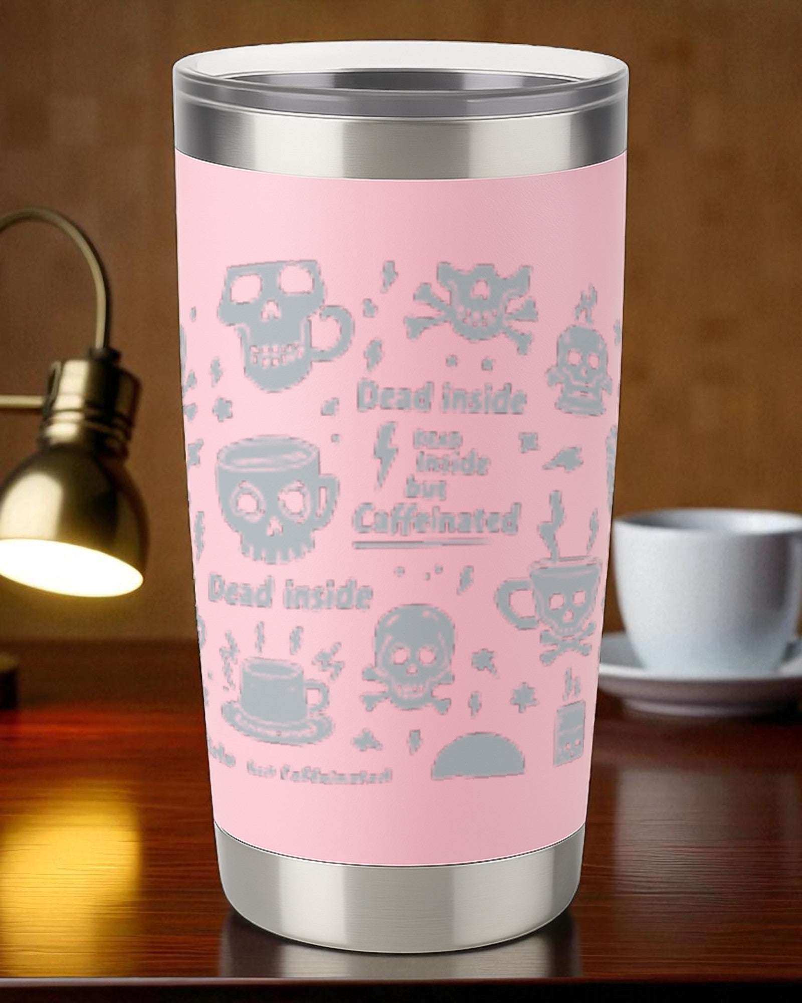 Dark Humor Tumbler – "Dead Inside but Caffeinated" Ctrl-Alt-Engrave