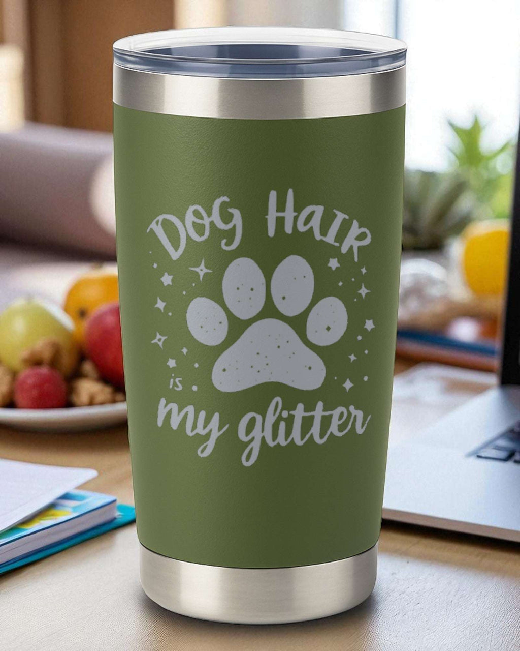 Dog Hair is My Glitter – Pet Lover Tumbler Ctrl-Alt-Engrave