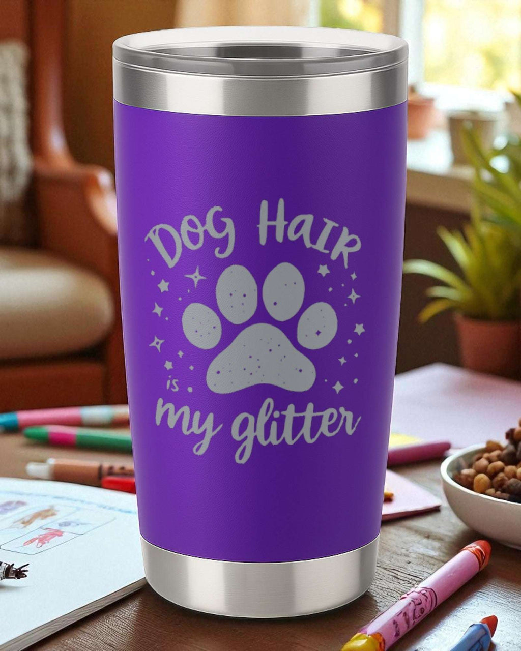 Dog Hair is My Glitter – Pet Lover Tumbler Ctrl-Alt-Engrave