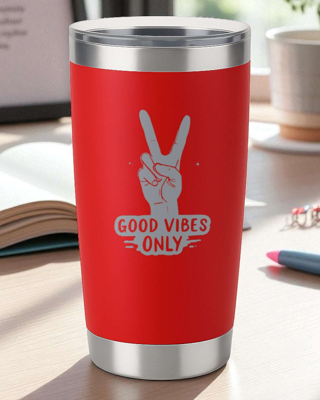 Good Vibes Only – Positive Vibe Tumbler Ctrl-Alt-Engrave