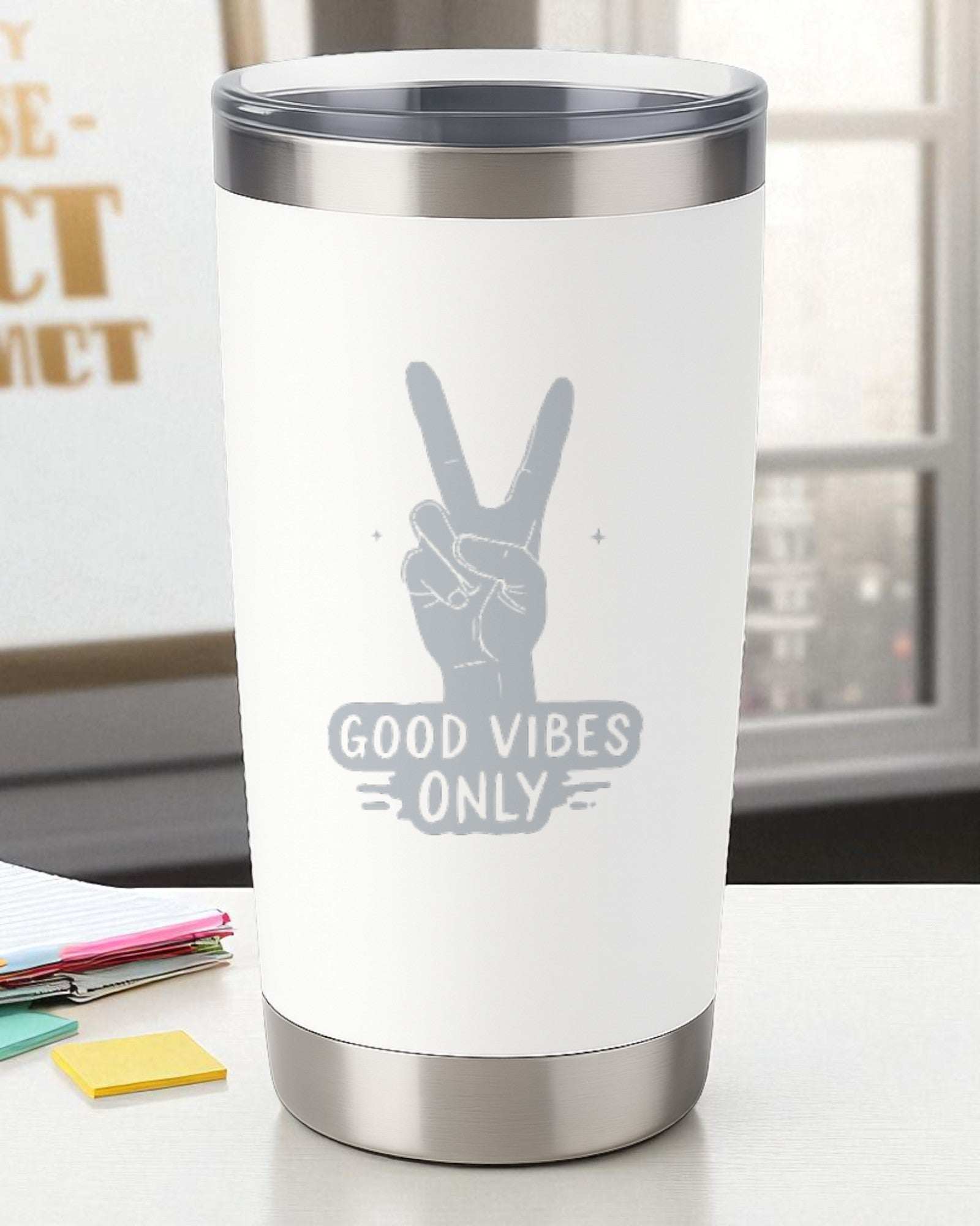 Good Vibes Only – Positive Vibe Tumbler Ctrl-Alt-Engrave
