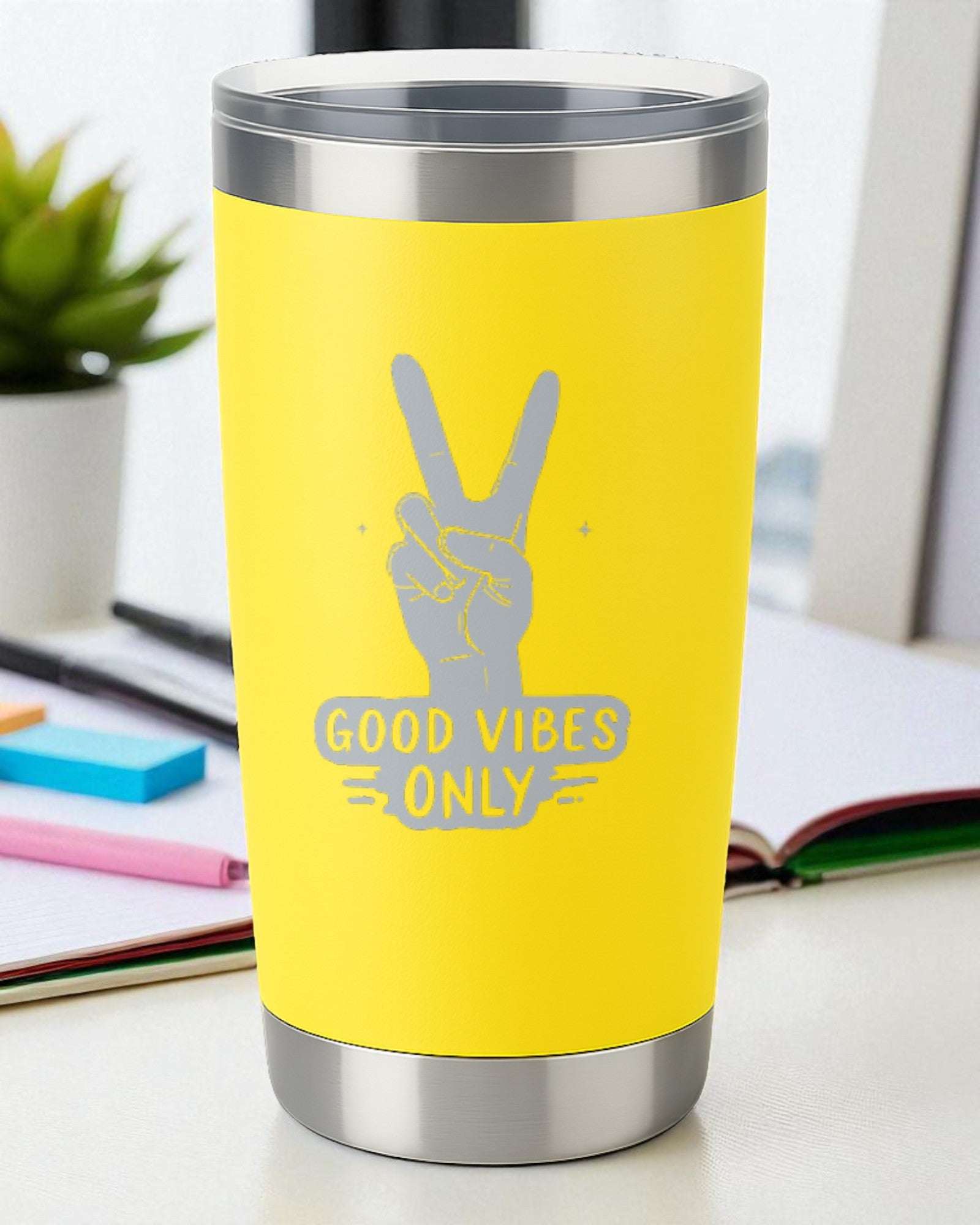 Good Vibes Only – Positive Vibe Tumbler Ctrl-Alt-Engrave