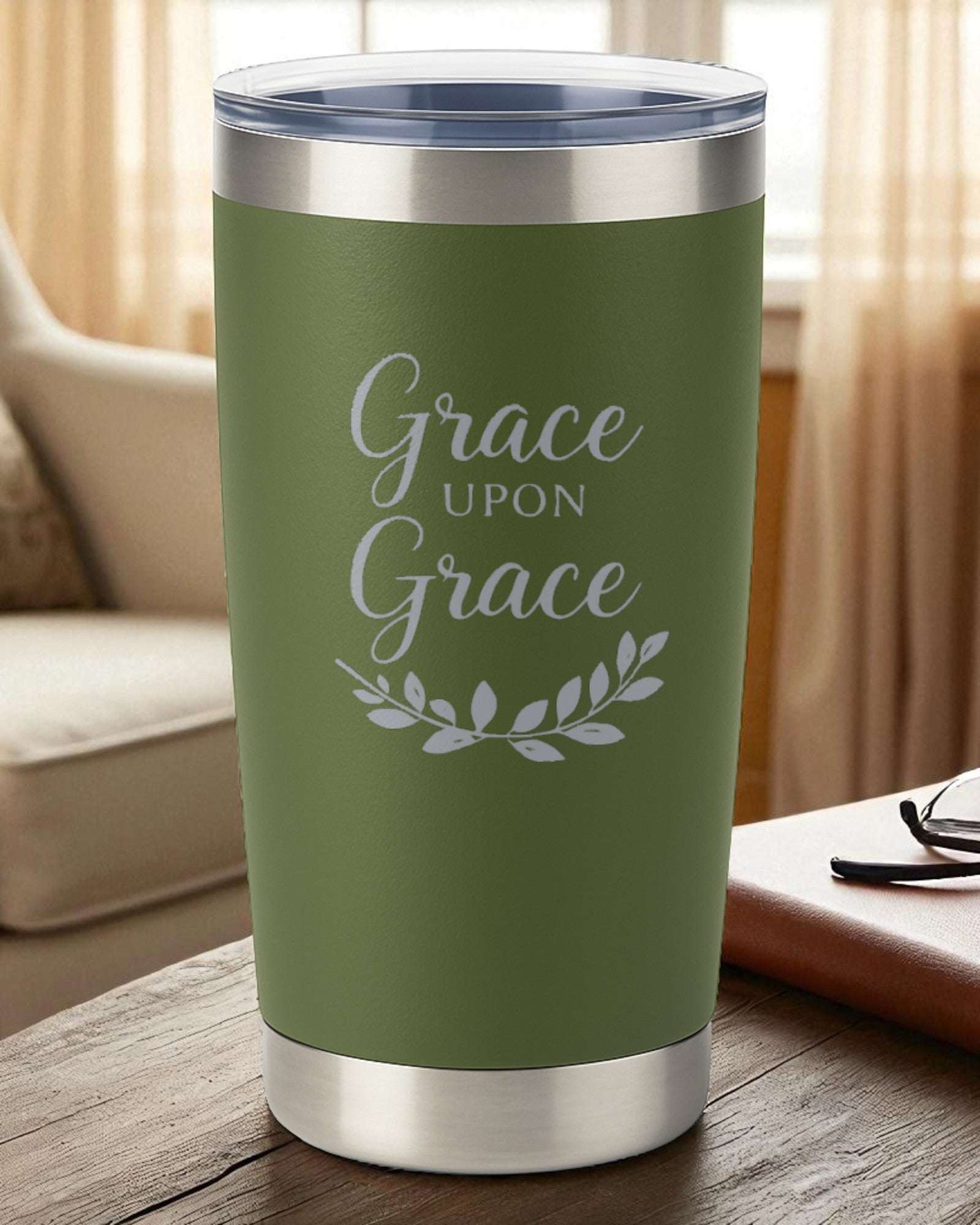 “Grace Upon Grace” – Minimalist Faith Tumbler Ctrl-Alt-Engrave