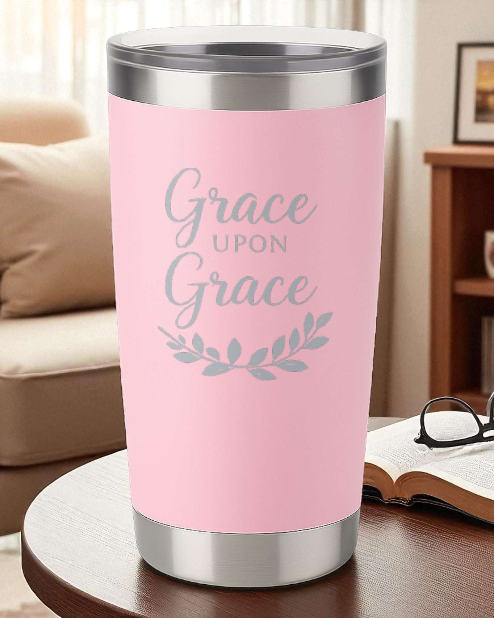 “Grace Upon Grace” – Minimalist Faith Tumbler Ctrl-Alt-Engrave