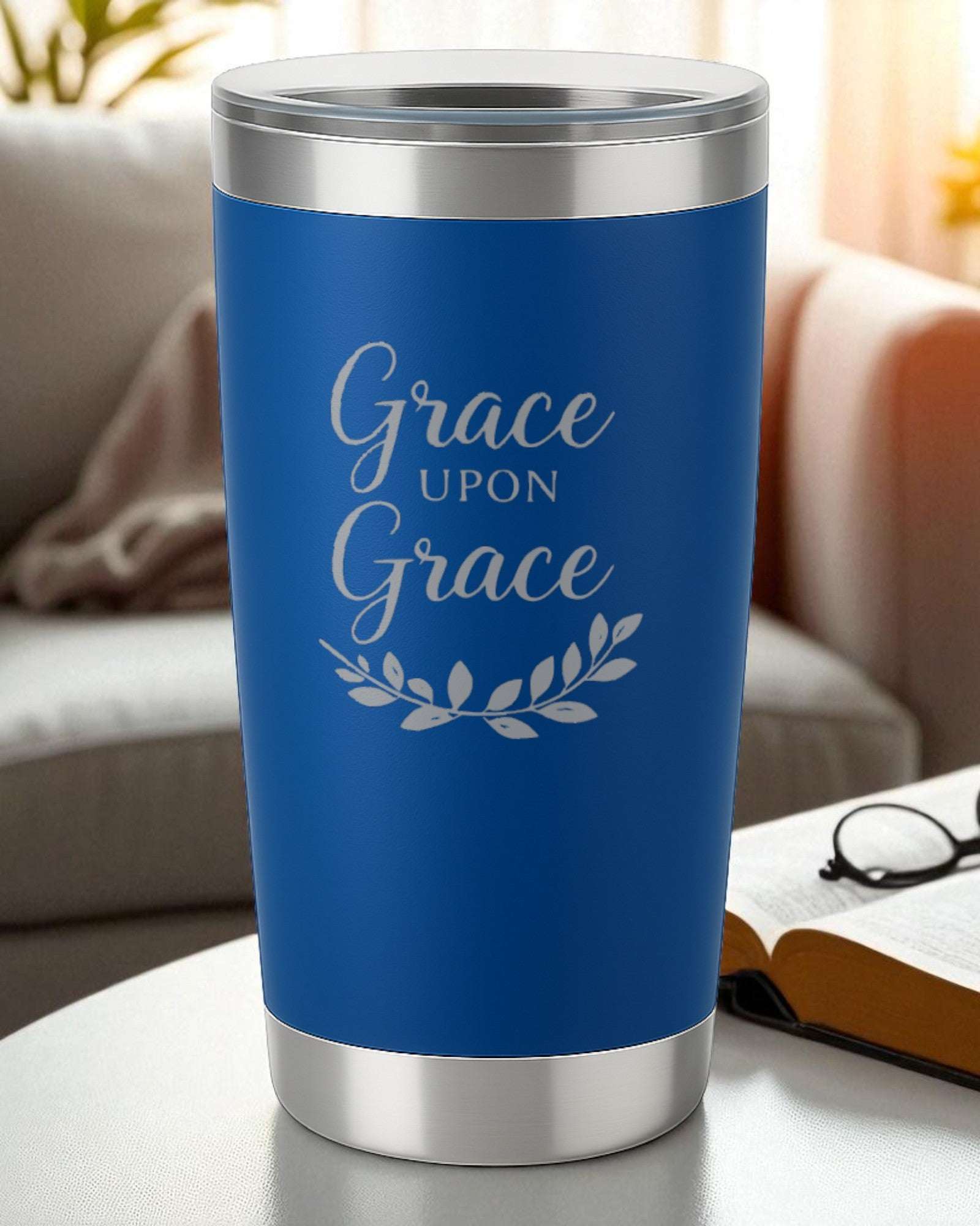 “Grace Upon Grace” – Minimalist Faith Tumbler Ctrl-Alt-Engrave