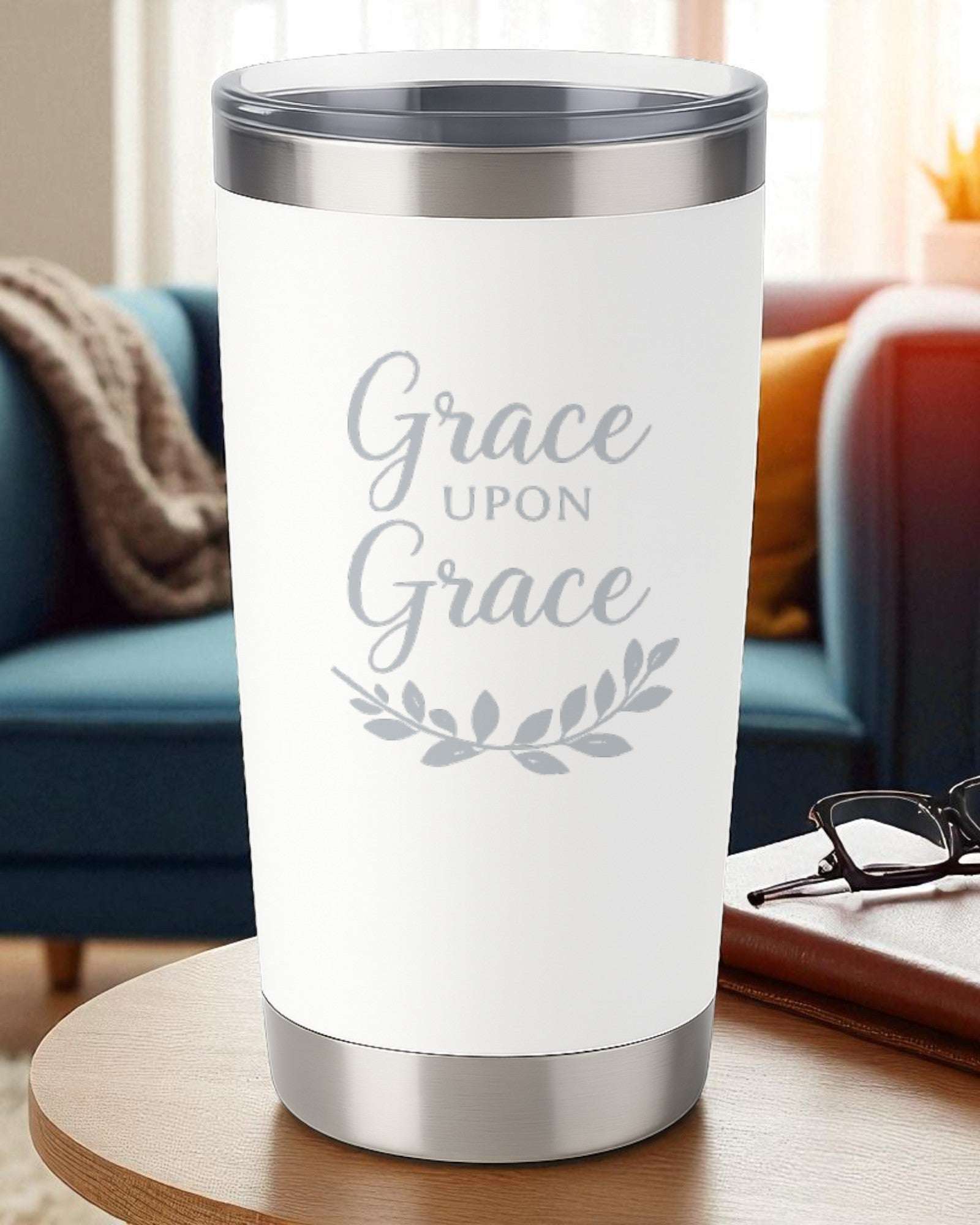 “Grace Upon Grace” – Minimalist Faith Tumbler Ctrl-Alt-Engrave