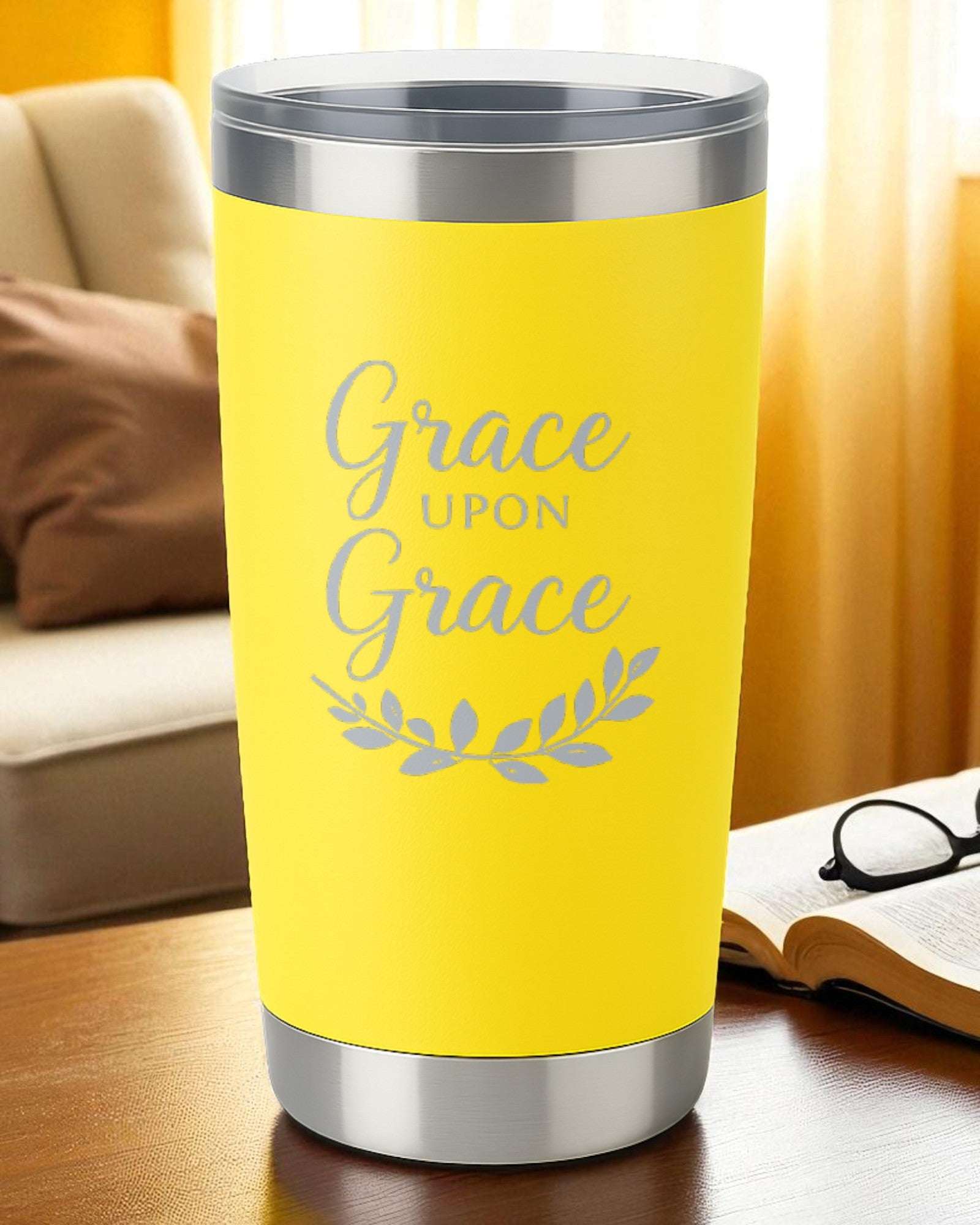 “Grace Upon Grace” – Minimalist Faith Tumbler Ctrl-Alt-Engrave