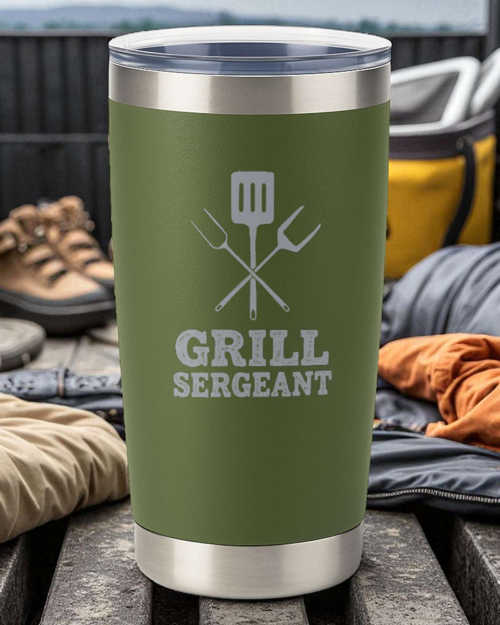 BBQ Tumbler – "Grill Sergeant" Ctrl-Alt-Engrave