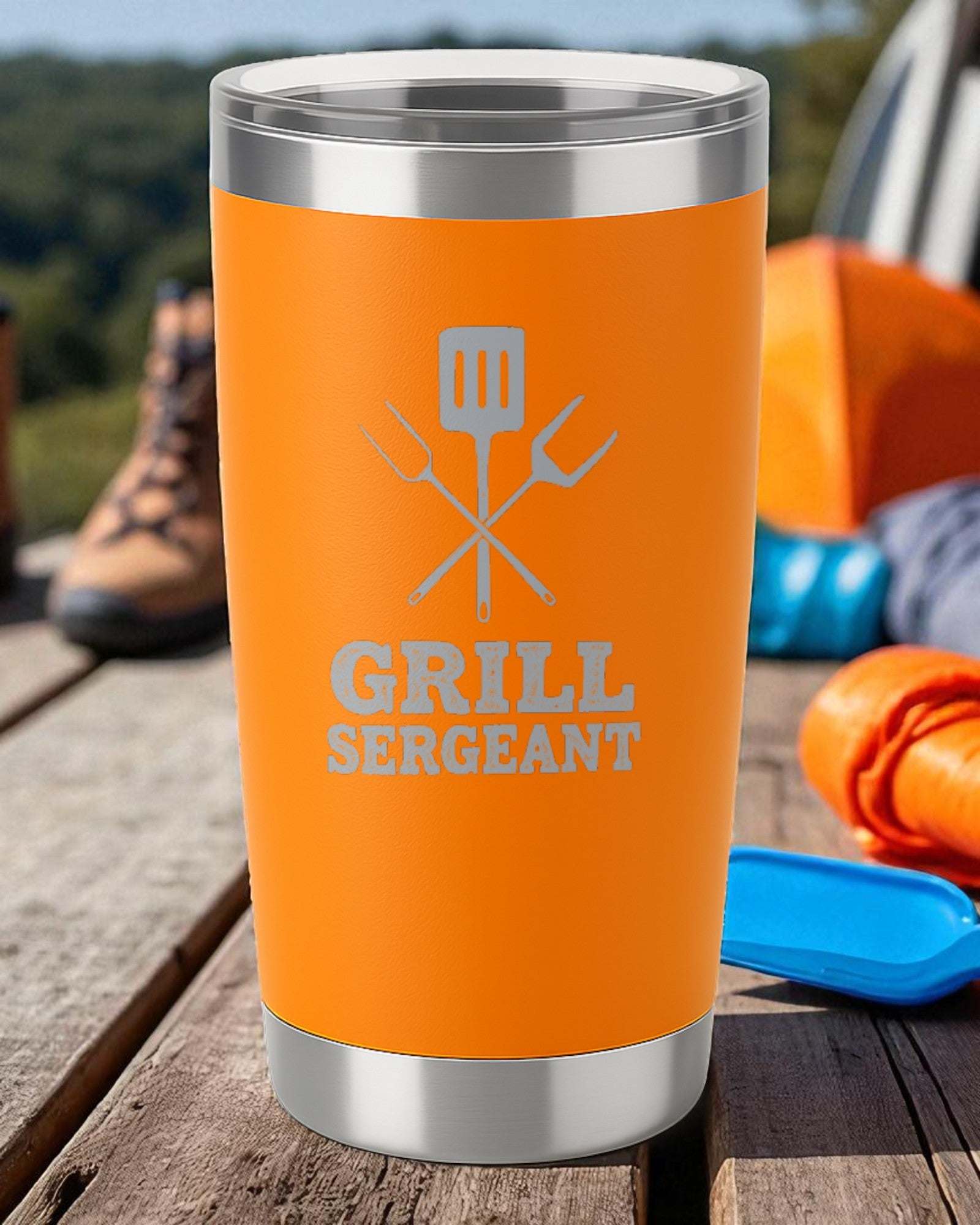 BBQ Tumbler – "Grill Sergeant" Ctrl-Alt-Engrave