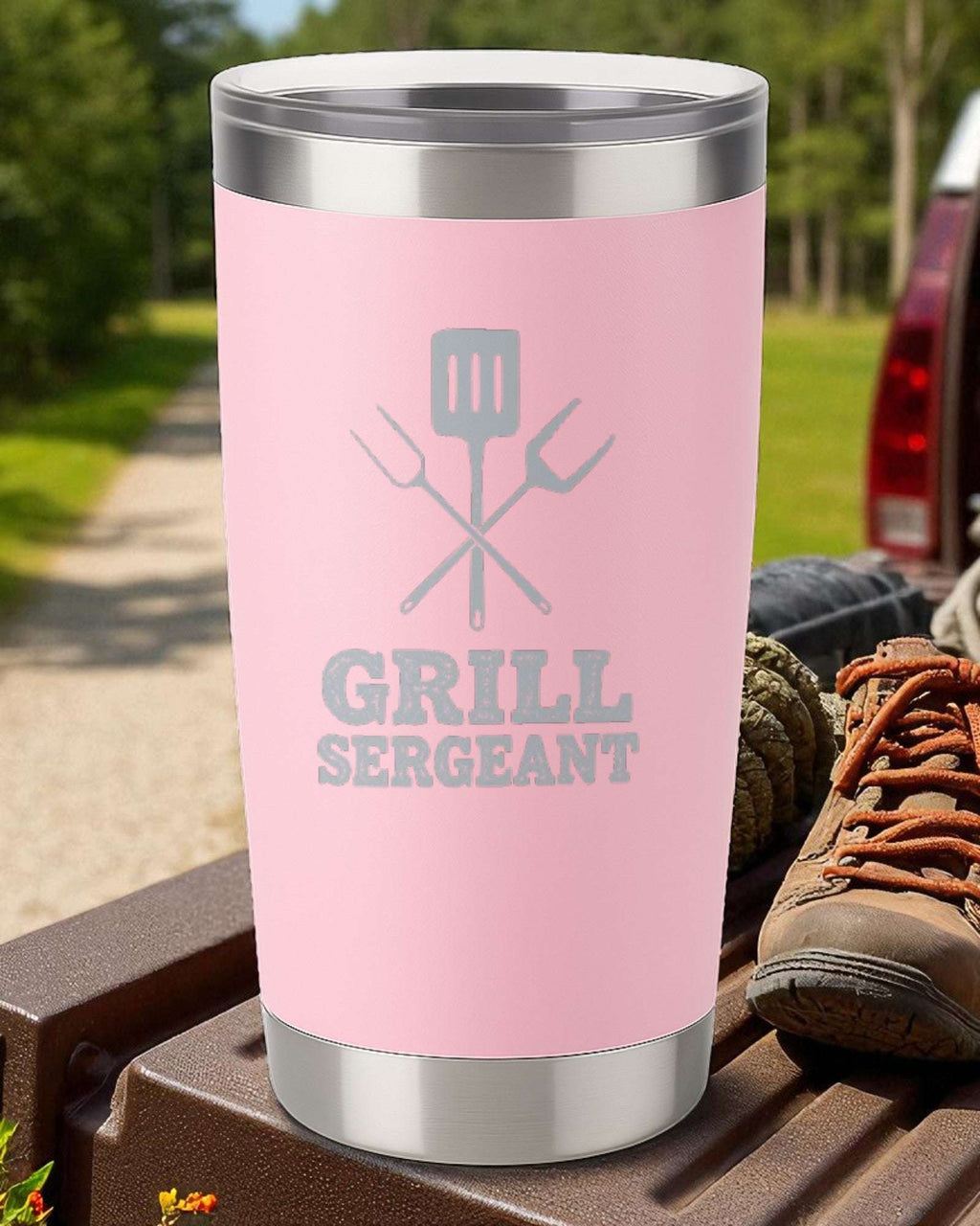 BBQ Tumbler – "Grill Sergeant" Ctrl-Alt-Engrave