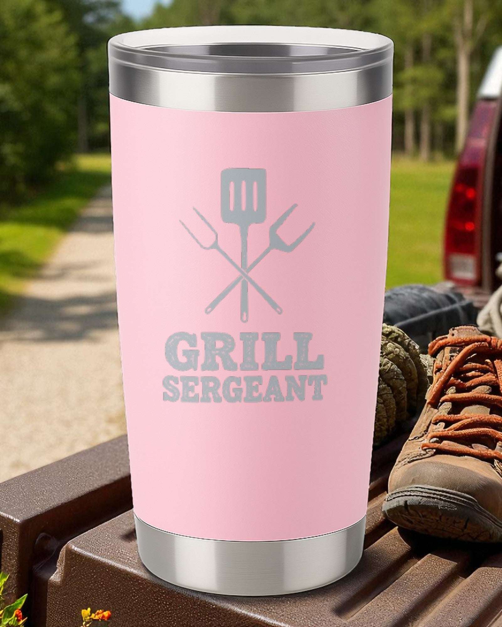 BBQ Tumbler – "Grill Sergeant" Ctrl-Alt-Engrave