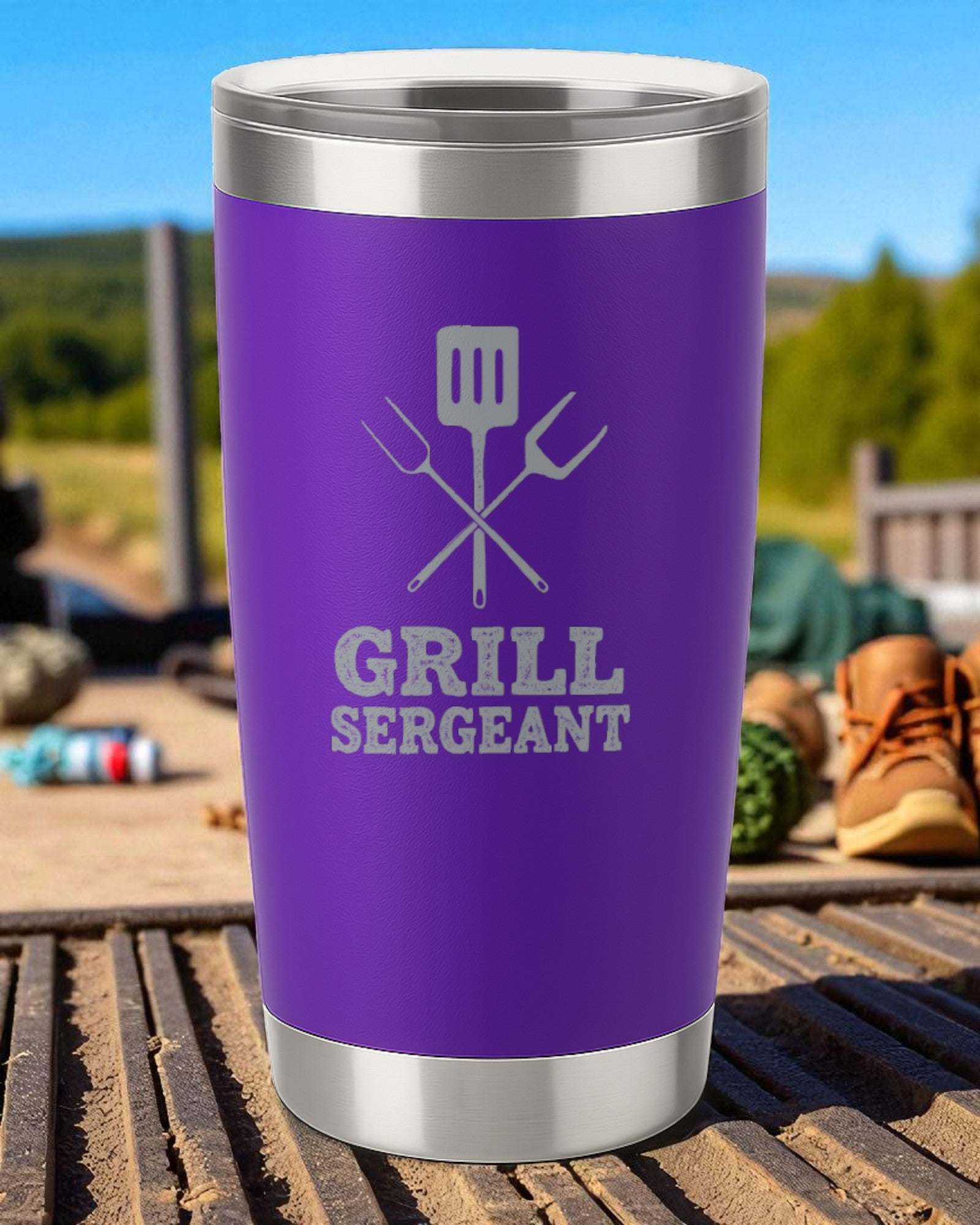 BBQ Tumbler – "Grill Sergeant" Ctrl-Alt-Engrave