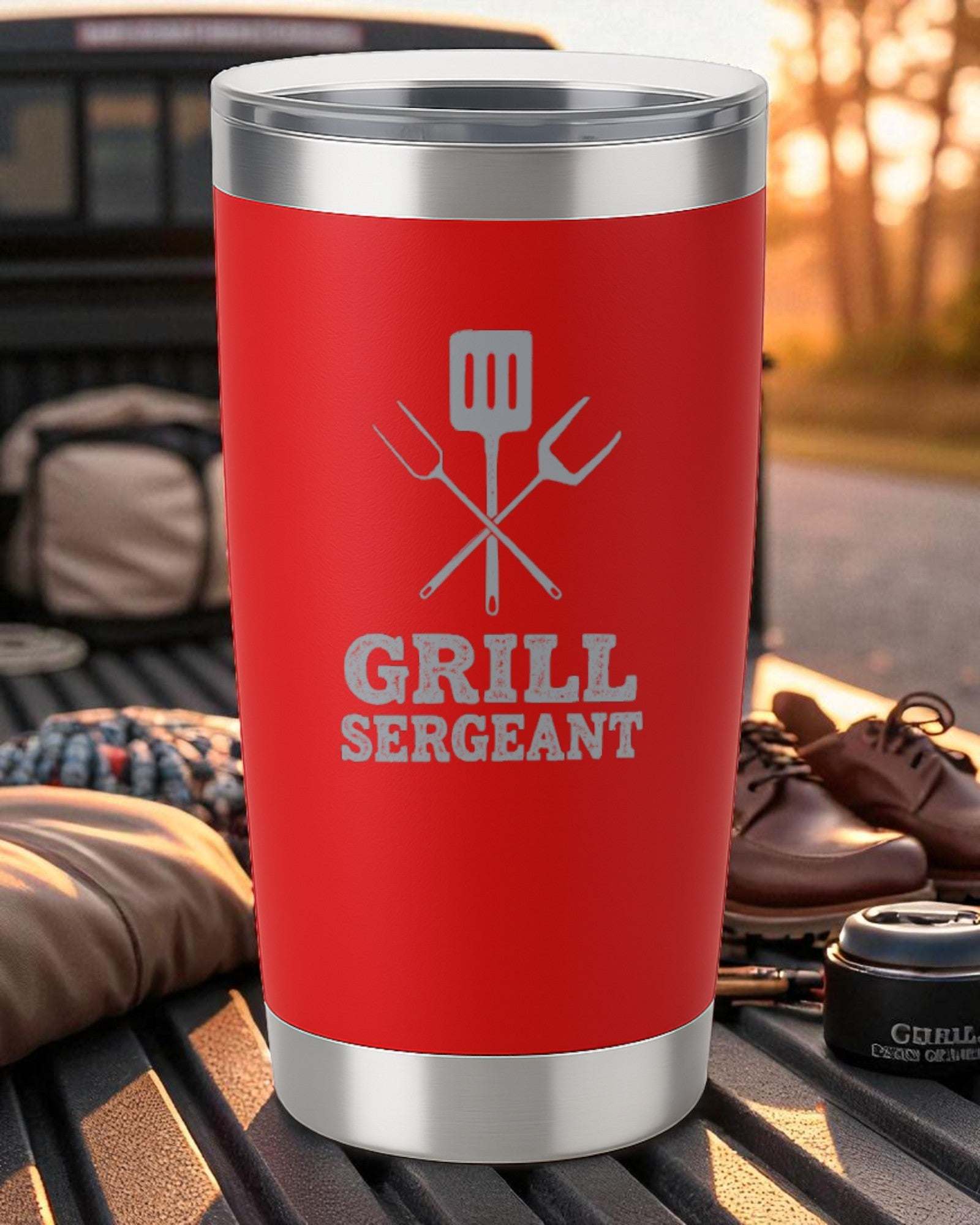 BBQ Tumbler – "Grill Sergeant" Ctrl-Alt-Engrave