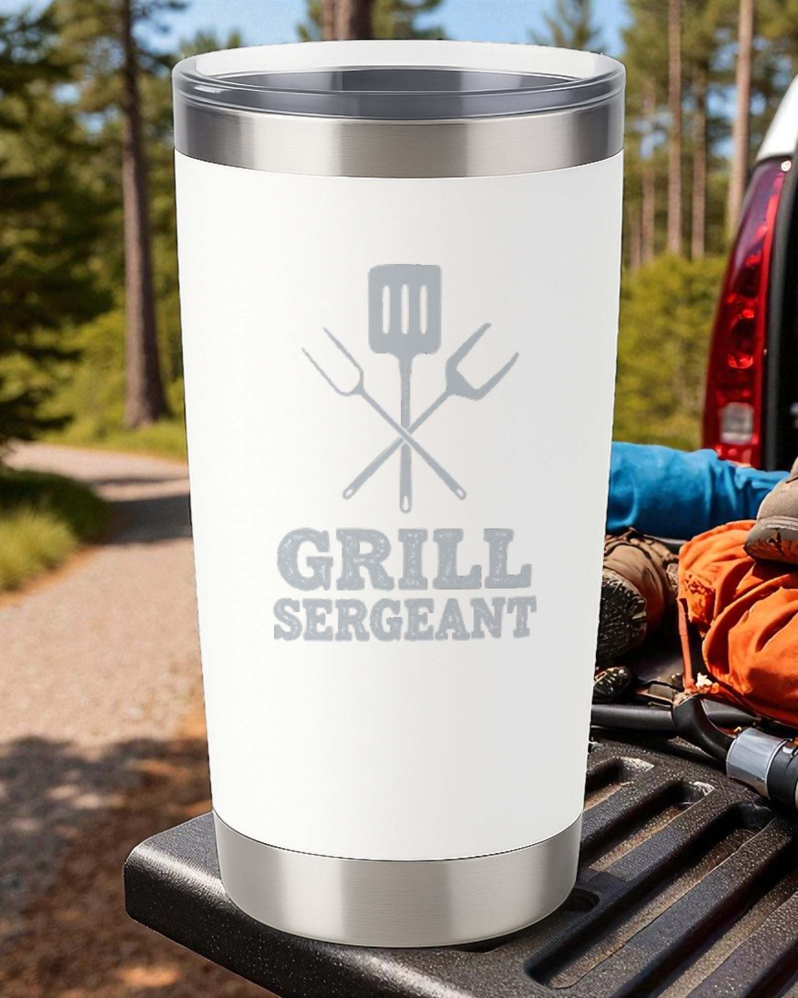 BBQ Tumbler – "Grill Sergeant" Ctrl-Alt-Engrave