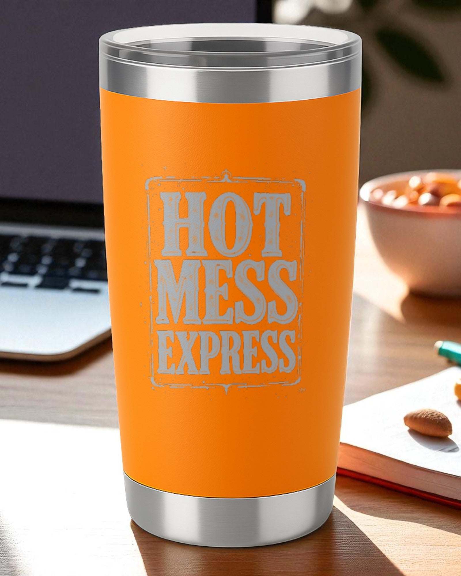 Hot Mess Express – Funny Sarcasm Tumbler Ctrl-Alt-Engrave