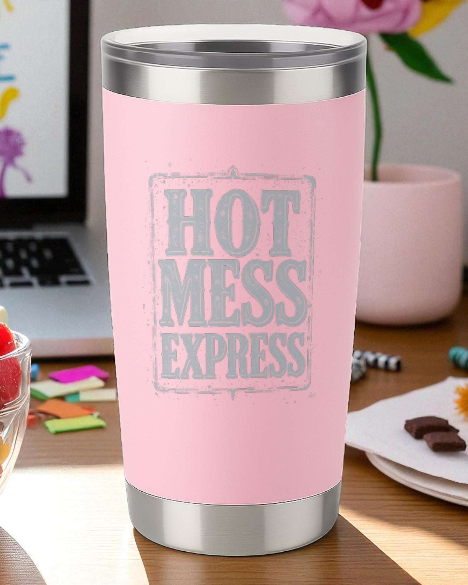 Hot Mess Express – Funny Sarcasm Tumbler Ctrl-Alt-Engrave